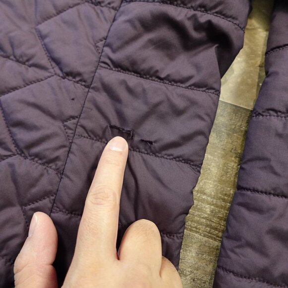 The North Face Tamburello Hooded Parka Women’s Large Plum Purple Quilted - Picture 11 of 14